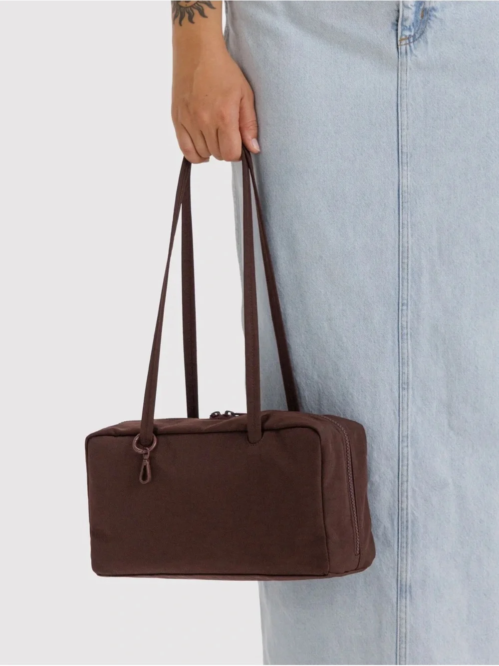 BAGGU Nylon Bowler Bag - Coffee